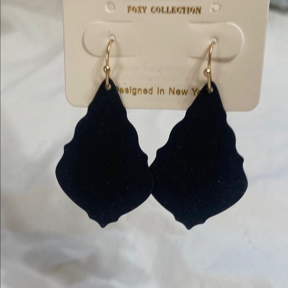 Black Brass Earrings - Never Worn Morocco Vibe Designed in NYC - Picture 2 of 4